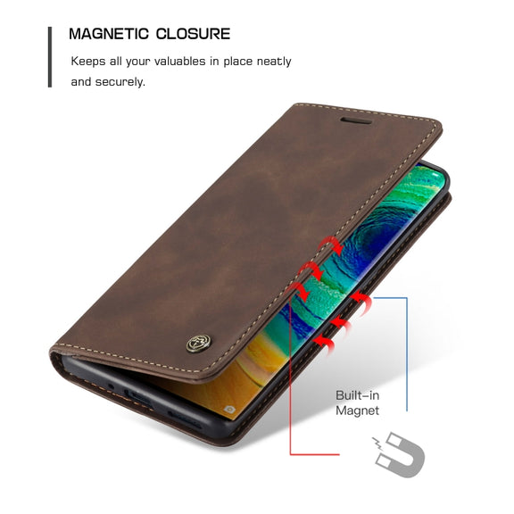 For Huawei Mate 30 Pro 4G / 5G CaseMe-013 Multifunctional Horizontal Flip Leather Case with Card Slot & Holder & Wallet(Coffee)