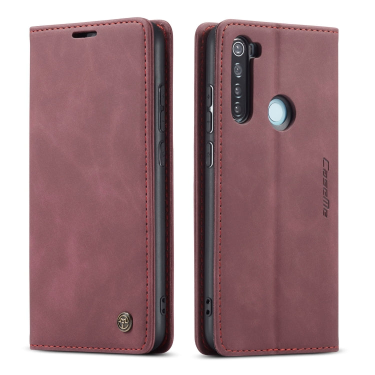 For Xiaomi Redmi Note 8 CaseMe-013 Multifunctional Horizontal Flip Leather Case with Card Slot & Holder & Wallet(Wine Red)