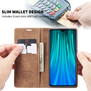 For Xiaomi Redmi Note 8 Pro CaseMe-013 Multifunctional Horizontal Flip Leather Case with Card Slot & Holder & Wallet(Brown)