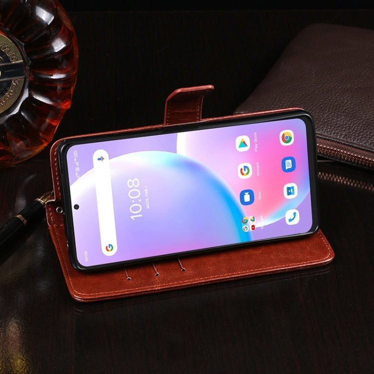 For UMIDIGI A11 Pro Max idewei Crazy Horse Texture Horizontal Flip Leather Case with Holder & Card Slots & Wallet(White)