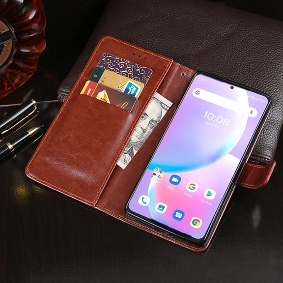 For UMIDIGI A11 Pro Max idewei Crazy Horse Texture Horizontal Flip Leather Case with Holder & Card Slots & Wallet(White)