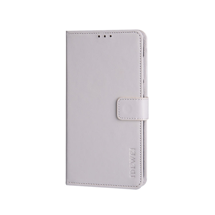 For U-MAGIC 30e idewei Crazy Horse Texture Horizontal Flip Leather Case with Holder & Card Slots & Wallet(White)