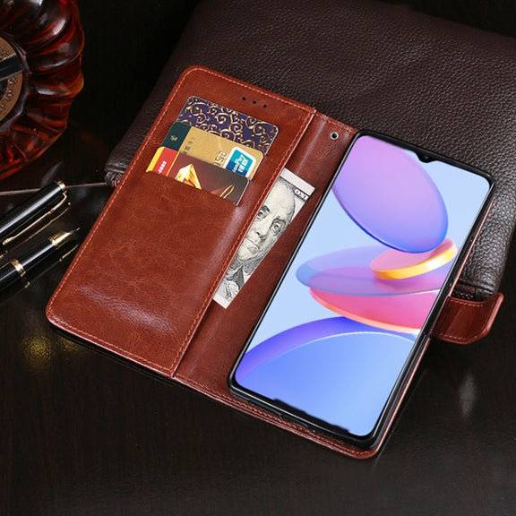 For U-MAGIC 30e idewei Crazy Horse Texture Horizontal Flip Leather Case with Holder & Card Slots & Wallet(White)