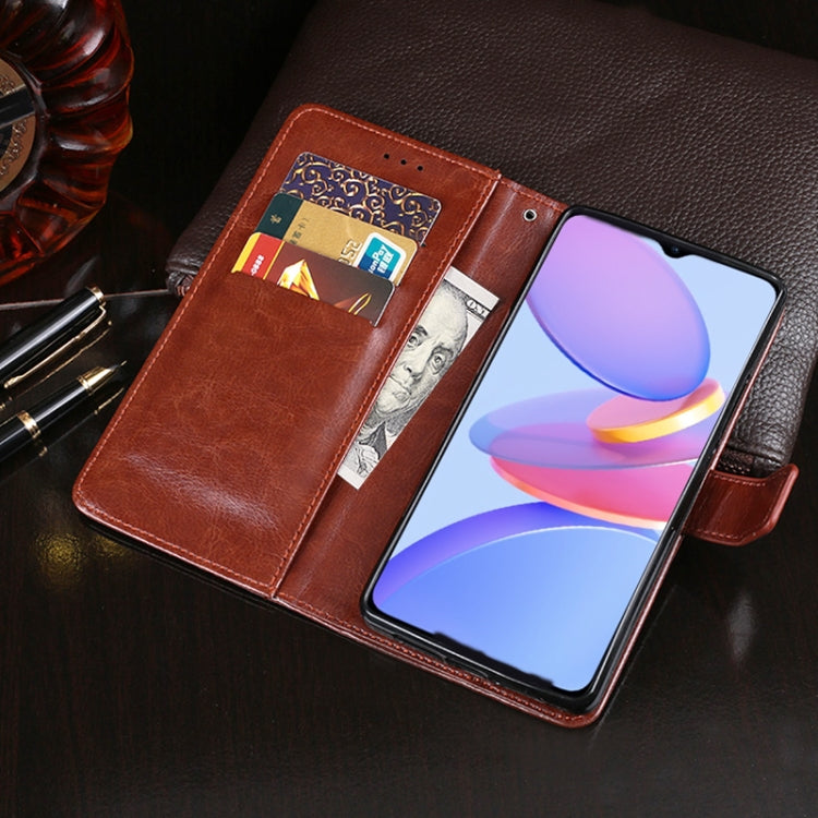 For U-MAGIC 30e idewei Crazy Horse Texture Horizontal Flip Leather Case with Holder & Card Slots & Wallet(White)