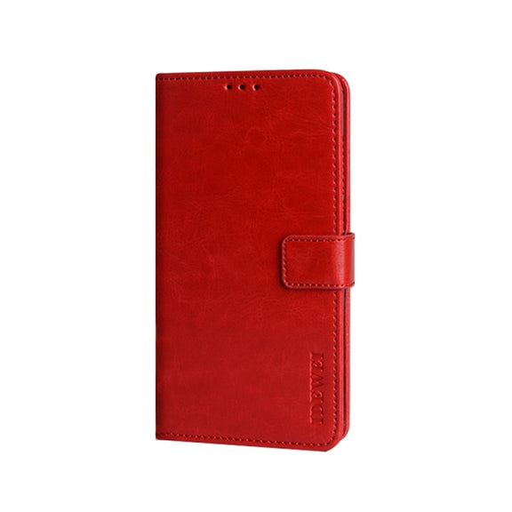 For U-MAGIC 30e idewei Crazy Horse Texture Horizontal Flip Leather Case with Holder & Card Slots & Wallet(Red)