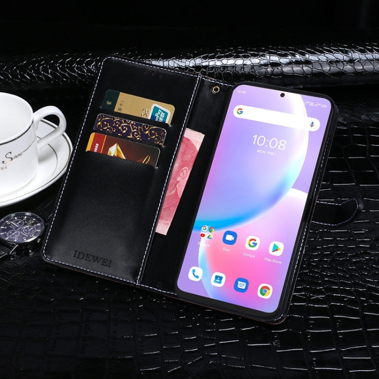For UMIDIGI A11 Pro Max idewei Crocodile Texture Horizontal Flip Leather Case with Holder & Card Slots & Wallet(Black)