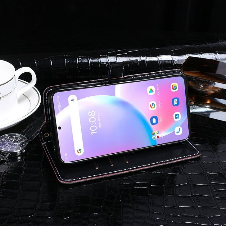 For UMIDIGI A11 Pro Max idewei Crocodile Texture Horizontal Flip Leather Case with Holder & Card Slots & Wallet(Black)