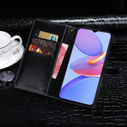 For U-MAGIC 30e idewei Crocodile Texture Horizontal Flip Leather Case with Holder & Card Slots & Wallet(Black)