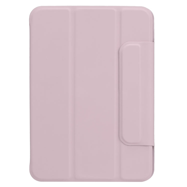 For iPad mini 2024 / mini 6 Horizontal Flip Ultra-thin Fixed Buckle Magnetic PU Tablet Case With Three-folding Holder & Sleep / Wake-up Function(Pink)