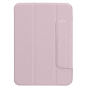 For iPad mini 2024 / mini 6 Horizontal Flip Ultra-thin Fixed Buckle Magnetic PU Tablet Case With Three-folding Holder & Sleep / Wake-up Function(Pink)