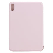 For iPad mini 2024 / mini 6 Horizontal Flip Ultra-thin Fixed Buckle Magnetic PU Tablet Case With Three-folding Holder & Sleep / Wake-up Function(Pink)