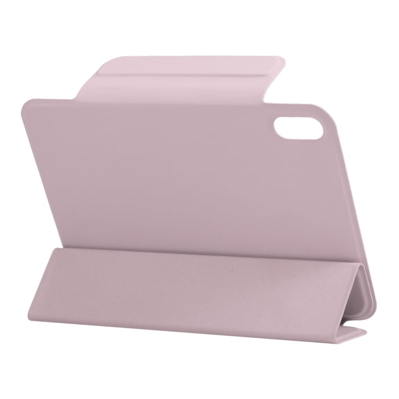 For iPad mini 2024 / mini 6 Horizontal Flip Ultra-thin Fixed Buckle Magnetic PU Tablet Case With Three-folding Holder & Sleep / Wake-up Function(Pink)