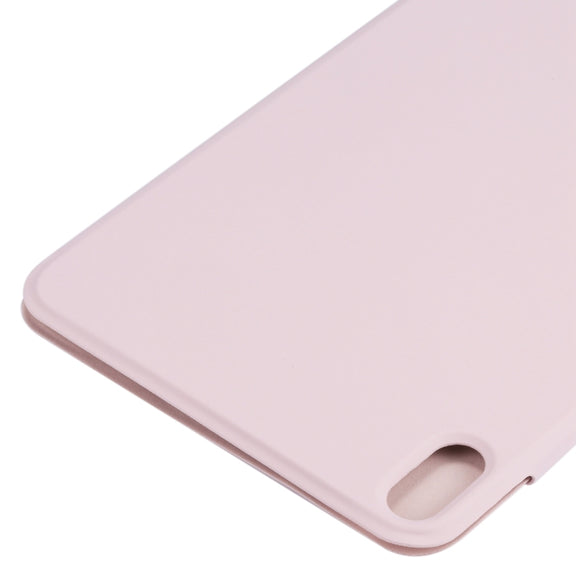 For iPad mini 2024 / mini 6 Horizontal Flip Ultra-thin Fixed Buckle Magnetic PU Tablet Case With Three-folding Holder & Sleep / Wake-up Function(Pink)