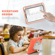For iPad mini 6 / mini 2024 360 Degree Rotation PC + TPU Protective Tablet Case with Holder & Hand-strap(Coral Orange)