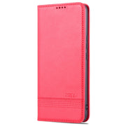 For U-MAGIC 30e AZNS Magnetic Calf Texture Horizontal Flip Leather Case with Card Slots & Holder & Wallet(Red)