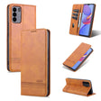 For U-MAGIC 30e AZNS Magnetic Calf Texture Horizontal Flip Leather Case with Card Slots & Holder & Wallet(Light Brown) - More Brand by AZNS | Online Shopping South Africa | PMC TechLife | Buy Now Pay Later Mobicred
