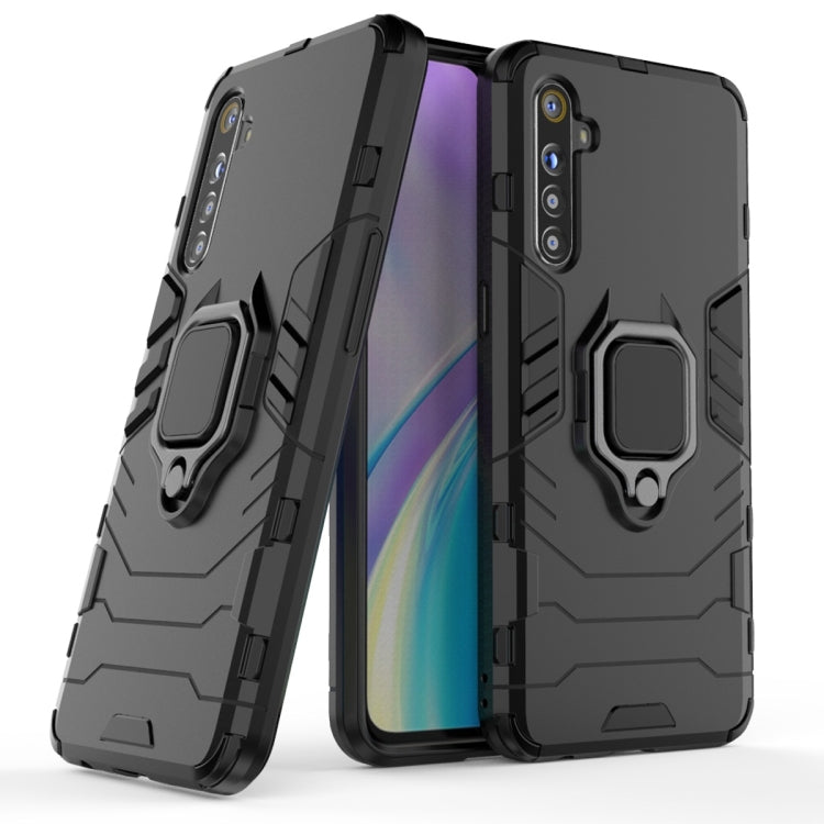 For OPPO Realme XT & K5 Shockproof PC + TPU Protective Case with Magnetic Ring Holder(Black)