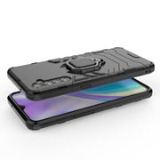 For OPPO Realme XT & K5 Shockproof PC + TPU Protective Case with Magnetic Ring Holder(Black)
