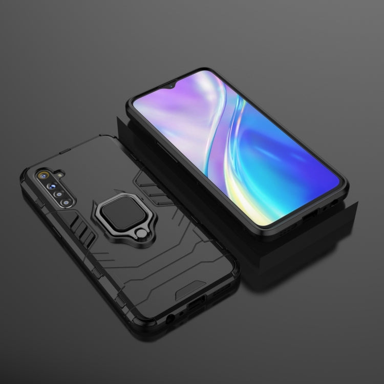 For OPPO Realme XT & K5 Shockproof PC + TPU Protective Case with Magnetic Ring Holder(Black)