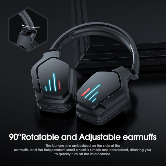 ONIKUMA B60 Bluetooth 5.0 Adjustable Strong Bass Gaming Wireless Bluetooth Headset with Microphone(Black)