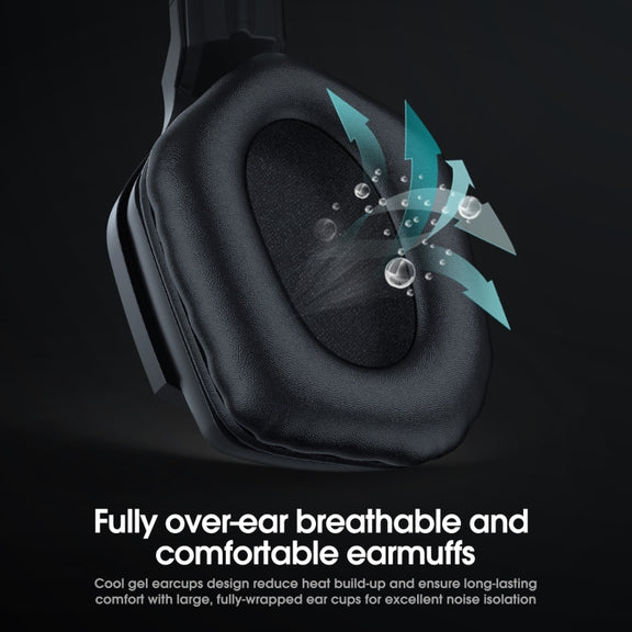 ONIKUMA B60 Bluetooth 5.0 Adjustable Strong Bass Gaming Wireless Bluetooth Headset with Microphone(Black)