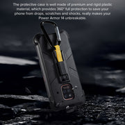 For Ulefone Power Armor 14 Ulefone Multifunctional TPU + PC Protective Case with Back Clip & Carabiner