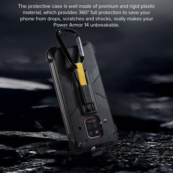 For Ulefone Power Armor 14 Ulefone Multifunctional TPU + PC Protective Case with Back Clip & Carabiner