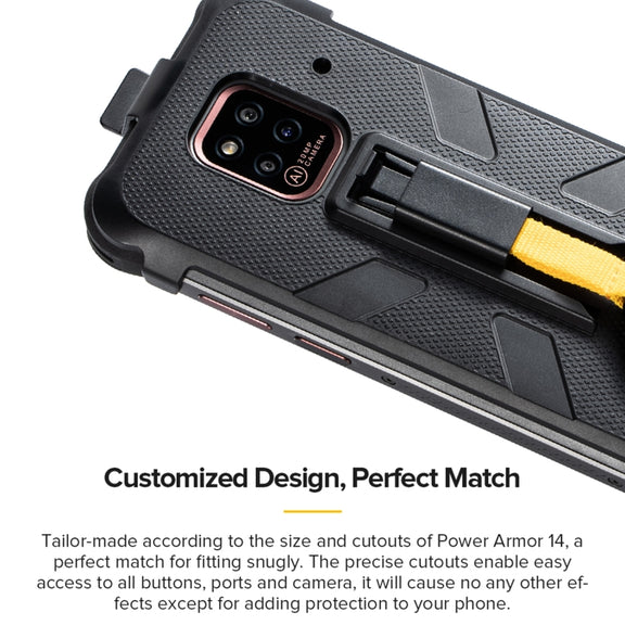 For Ulefone Power Armor 14 Ulefone Multifunctional TPU + PC Protective Case with Back Clip & Carabiner