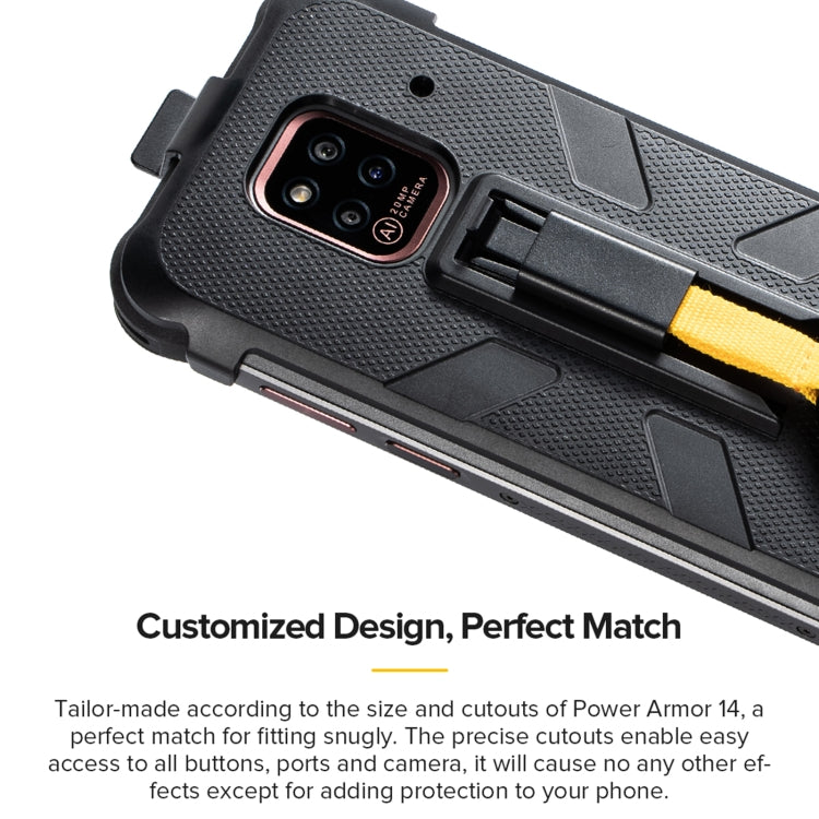 For Ulefone Power Armor 14 Ulefone Multifunctional TPU + PC Protective Case with Back Clip & Carabiner