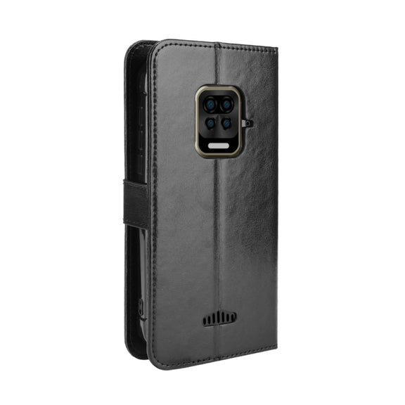 For Doogee S59 / S59 Pro Crazy Horse Texture Horizontal Flip Leather Case with Holder & Card Slots & Lanyard(Black)