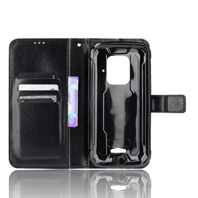 For Doogee S59 / S59 Pro Crazy Horse Texture Horizontal Flip Leather Case with Holder & Card Slots & Lanyard(Black)