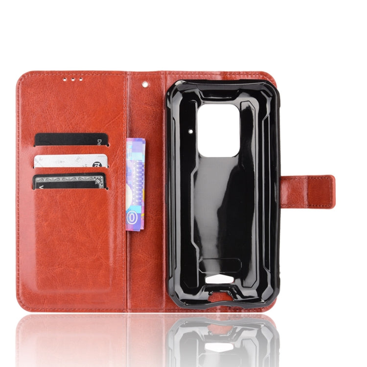 For Doogee S59 / S59 Pro Crazy Horse Texture Horizontal Flip Leather Case with Holder & Card Slots & Lanyard(Brown)
