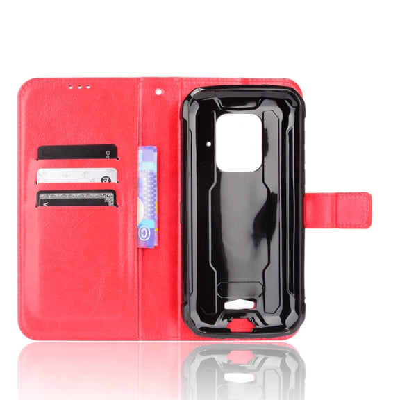 For Doogee S59 / S59 Pro Crazy Horse Texture Horizontal Flip Leather Case with Holder & Card Slots & Lanyard(Red)