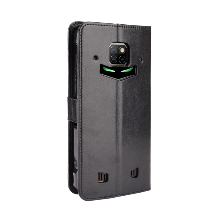 For Doogee S88 Plus / S88 Pro Crazy Horse Texture Horizontal Flip Leather Case with Holder & Card Slots & Lanyard(Black)
