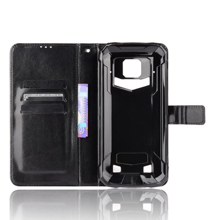 For Doogee S88 Plus / S88 Pro Crazy Horse Texture Horizontal Flip Leather Case with Holder & Card Slots & Lanyard(Black)