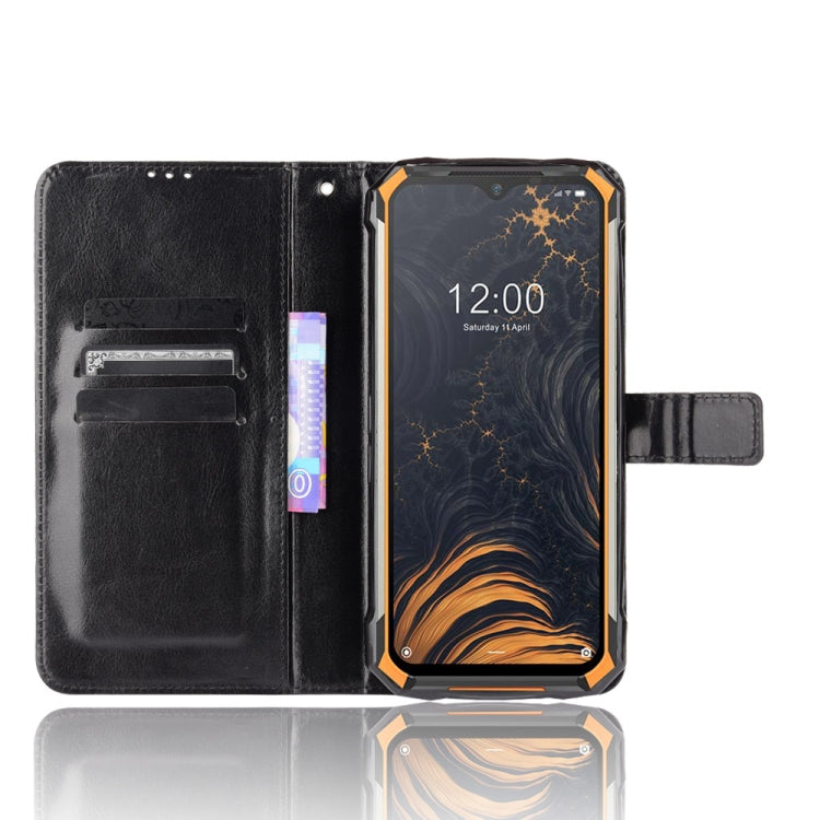 For Doogee S88 Plus / S88 Pro Crazy Horse Texture Horizontal Flip Leather Case with Holder & Card Slots & Lanyard(Black)