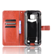 For Doogee S88 Plus / S88 Pro Crazy Horse Texture Horizontal Flip Leather Case with Holder & Card Slots & Lanyard(Brown)