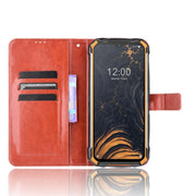 For Doogee S88 Plus / S88 Pro Crazy Horse Texture Horizontal Flip Leather Case with Holder & Card Slots & Lanyard(Brown)