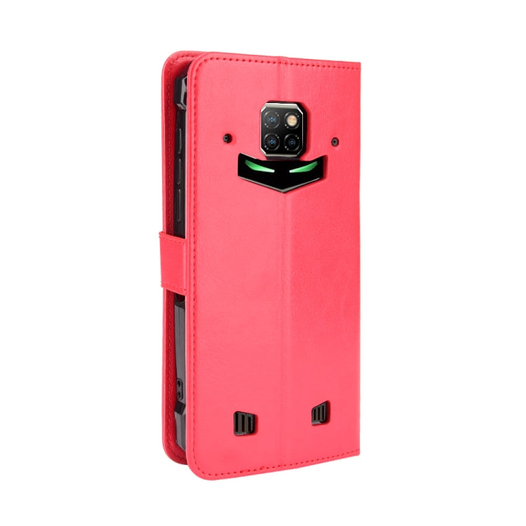 For Doogee S88 Plus / S88 Pro Crazy Horse Texture Horizontal Flip Leather Case with Holder & Card Slots & Lanyard(Red)