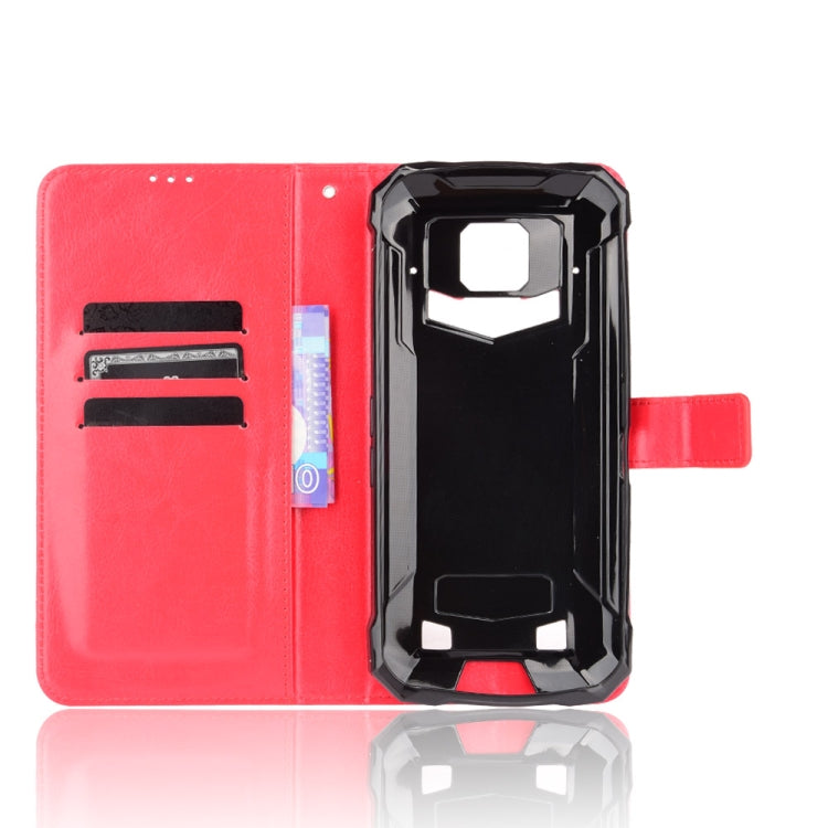For Doogee S88 Plus / S88 Pro Crazy Horse Texture Horizontal Flip Leather Case with Holder & Card Slots & Lanyard(Red)