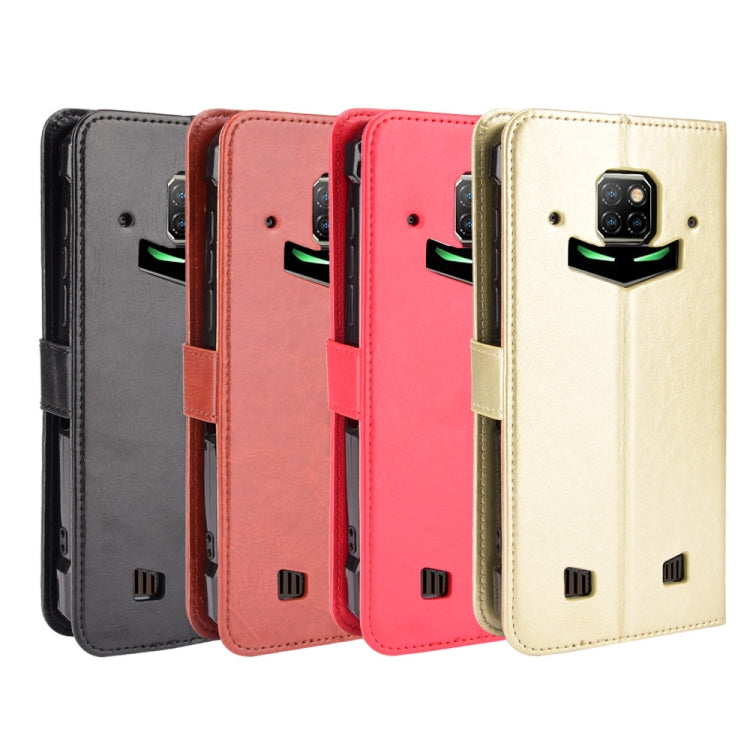 For Doogee S88 Plus / S88 Pro Crazy Horse Texture Horizontal Flip Leather Case with Holder & Card Slots & Lanyard(Red)