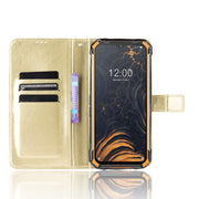 For Doogee S88 Plus / S88 Pro Crazy Horse Texture Horizontal Flip Leather Case with Holder & Card Slots & Lanyard(Gold)