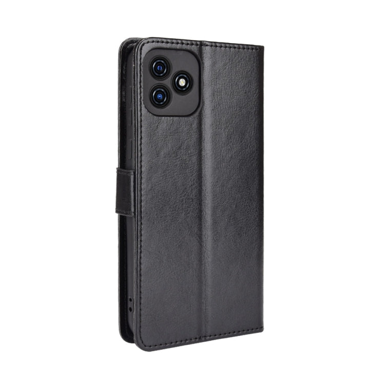 For Blackview Oscal C20 Crazy Horse Texture Horizontal Flip Leather Case with Holder & Card Slots & Lanyard(Black)