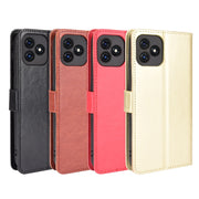 For Blackview Oscal C20 Crazy Horse Texture Horizontal Flip Leather Case with Holder & Card Slots & Lanyard(Black)