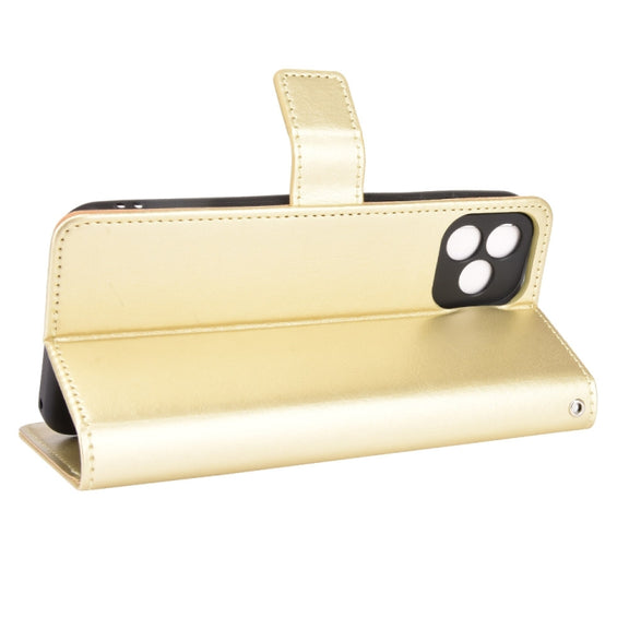 For Blackview Oscal C20 Crazy Horse Texture Horizontal Flip Leather Case with Holder & Card Slots & Lanyard(Gold)