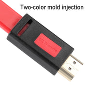 ULT-unite 4K Ultra HD Gold-plated HDMI to HDMI Flat Cable, Cable Length:1.5m(Transparent Red)