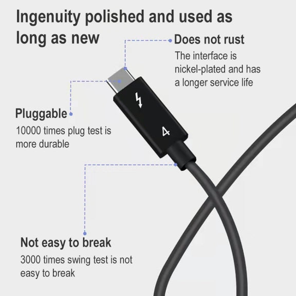 USB-C / Type-C Male to USB-C / Type-C Male Multi-function Transmission Cable for Thunderbolt 4, Cable Length:0.3m(Black)