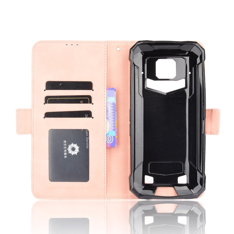 For Doogee S88 Plus / S88 Pro Skin Feel Calf Pattern Horizontal Flip Leather Case with Holder & Card Slots & Photo Frame(Pink)