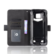 For Doogee S88 Plus / S88 Pro Skin Feel Calf Pattern Horizontal Flip Leather Case with Holder & Card Slots & Photo Frame(Black)