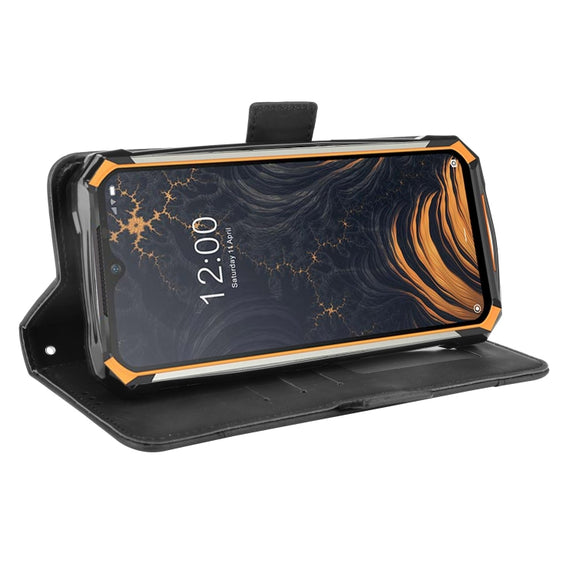 For Doogee S88 Plus / S88 Pro Skin Feel Calf Pattern Horizontal Flip Leather Case with Holder & Card Slots & Photo Frame(Black)